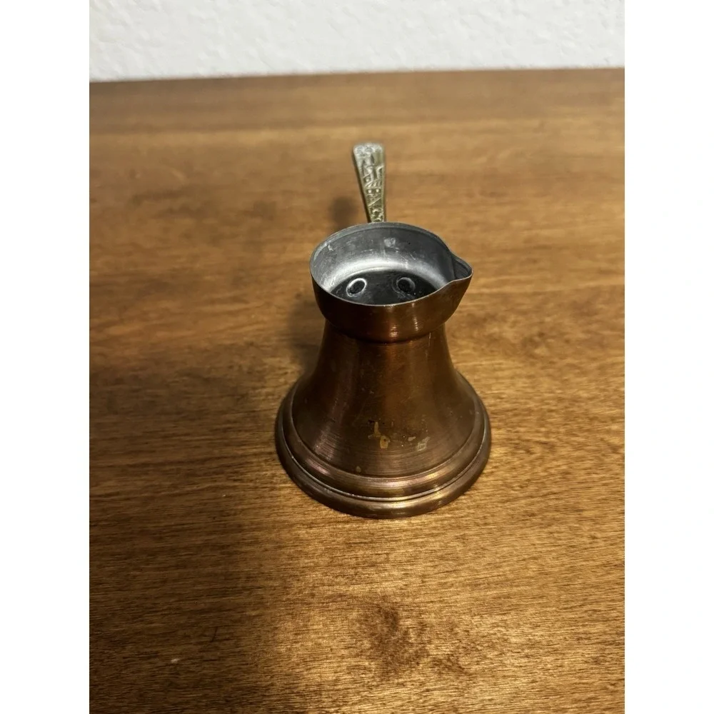 Vintage Sarajevo Art Craft Company Copper  Turkish Coffee Pot Brass Handle
